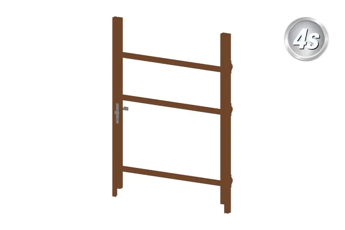 Alu Türrahmen 1-flügelig ohne Füllung (Profil: 63 mm) - Flügelhöhe: 1400-2000 mm, Anschlag: links, Farbe: braun