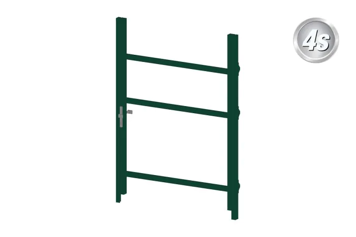 Alu Türrahmen 1-flügelig ohne Füllung (Profil: 85 mm) - Flügelhöhe: 1400-2000 mm, Anschlag: links, Farbe: grün