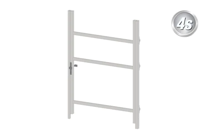 Alu Türrahmen 1-flügelig ohne Füllung (Profil: 85 mm) - Flügelhöhe: 1400-2000 mm, Anschlag: links, Farbe: grau