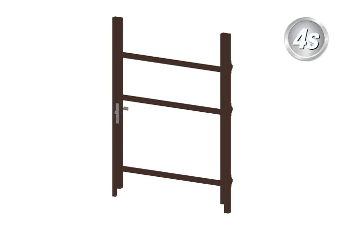 Alu Türrahmen 1-flügelig ohne Füllung (Profil: 63 mm) - Flügelhöhe: 1400-2000 mm, Anschlag: links, Farbe: schokobraun