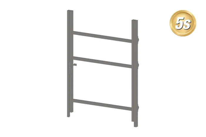 Alu Türrahmen 1-flügelig ohne Füllung (Profil: 85 mm) - Flügelhöhe: 1400-2000 mm, Anschlag: links, Farbe: dunkelgrau 5S