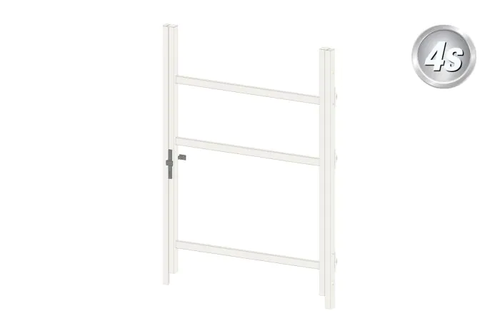 Alu Türrahmen 1-flügelig ohne Füllung (Profil: 85 mm) - Flügelhöhe: 1400-2000 mm, Anschlag: links, Farbe: weiß