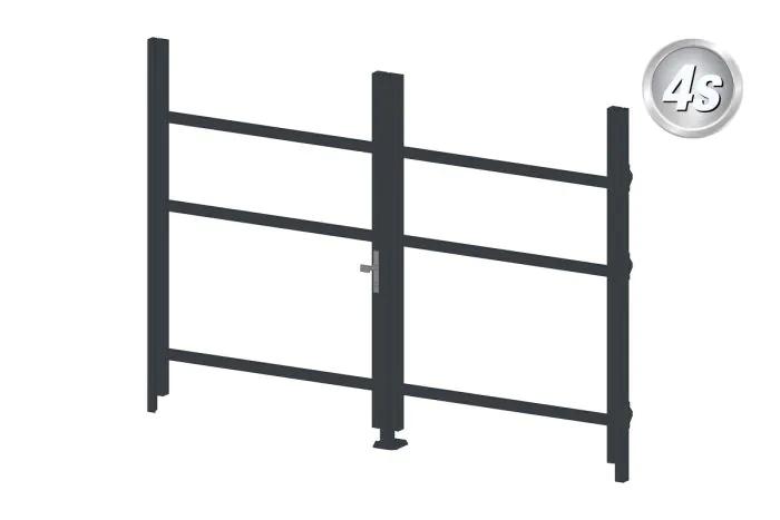 Alu Türrahmen 2-flügelig ohne Füllung (Profil: 63 mm) - Türhöhe: 1440-2000 mm, Anschlag: rechts, Farbe: anthrazit