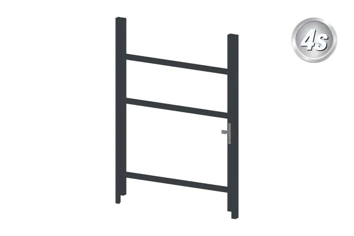 Alu Türrahmen 1-flügelig ohne Füllung (Profil: 63 mm) - Flügelhöhe: 1400-2000 mm, Anschlag: rechts, Farbe: anthrazit