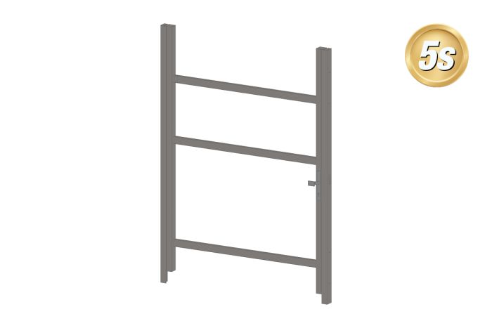 Alu Türrahmen 1-flügelig ohne Füllung (Profil: 63 mm) - Flügelhöhe: 1400-2000 mm, Anschlag: rechts, Farbe: dunkelgrau 5S