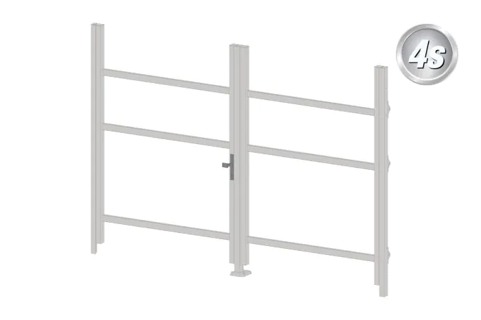 Alu Türrahmen 2-flügelig ohne Füllung (Profil: 85 mm) - Türhöhe: 1440-2000 mm, Anschlag: rechts, Farbe: grau