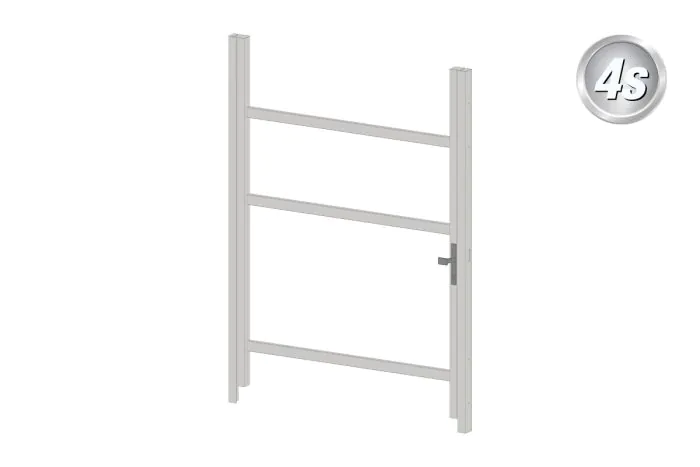 Alu Türrahmen 1-flügelig ohne Füllung (Profil: 85 mm) - Flügelhöhe: 1400-2000 mm, Anschlag: rechts, Farbe: grau
