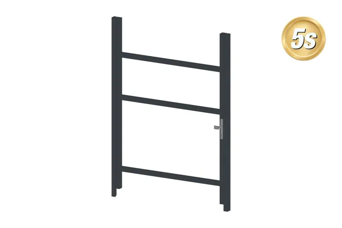 Alu Türrahmen 1-flügelig ohne Füllung (Profil: 63 mm) - Flügelhöhe: 1400-2000 mm, Anschlag: rechts, Farbe: anthrazit 5S