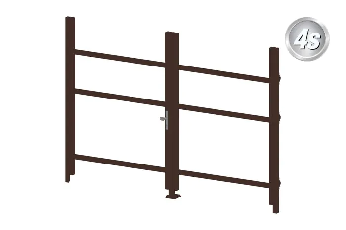 Alu Türrahmen 2-flügelig ohne Füllung (Profil: 85 mm) - Türhöhe: 1440-2000 mm, Anschlag: rechts, Farbe: schokobraun
