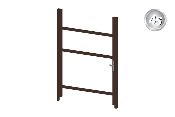 Alu Türrahmen 1-flügelig ohne Füllung (Profil: 85 mm) - Flügelhöhe: 1400-2000 mm, Anschlag: rechts, Farbe: schokobraun