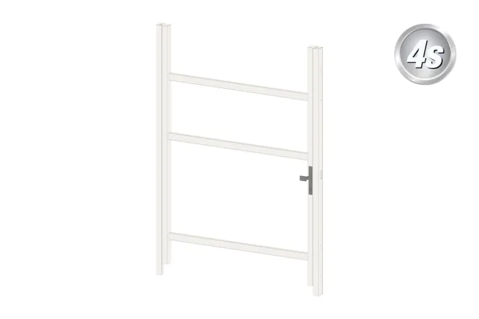 Alu Türrahmen 1-flügelig ohne Füllung (Profil: 85 mm) - Flügelhöhe: 1400-2000 mm, Anschlag: rechts, Farbe: weiß