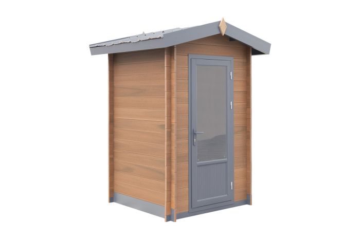 WPC Gartenhaus Seegarten - Länge: 150 cm, Breite: 150 cm, Höhe: 247 cm, Farbe: Holzoptik