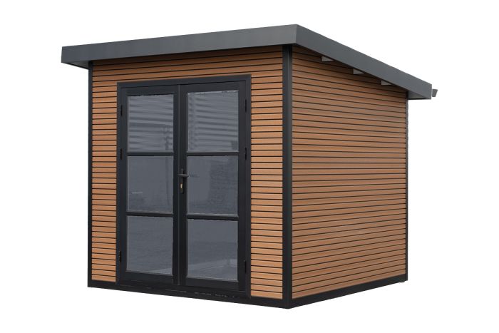 WPC Gartenhaus Naturhaus - Länge: 223 cm, Breite: 223 cm, Höhe: 225 cm, Farbe: Holzoptik