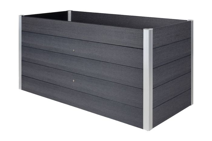 WPC Hochbeet Nina - Farbe: dunkelgrau, Maße (L x B x H): 160 x 70 x 75 cm