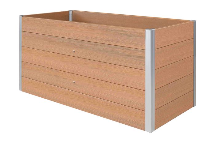 WPC Hochbeet Nina - Farbe: Holzoptik, Maße (L x B x H): 160 x 70 x 75 cm