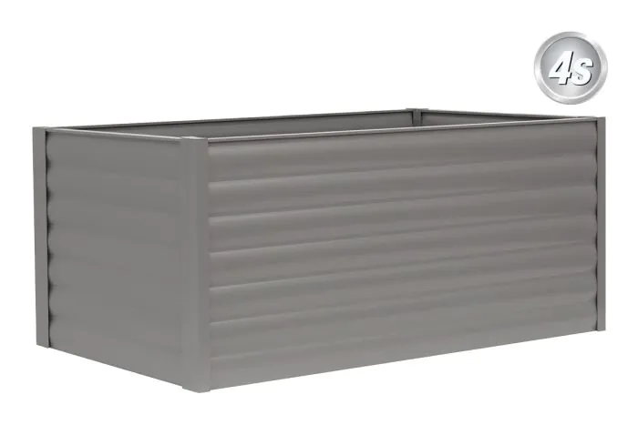 Alu Hochbeet Winchester - max. Abmessungen: 200 x 100 cm, Höhe: 86 cm, Farbe: grau
