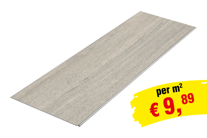 Laminatboden Clicksystem  - Modell: LILLE Eiche Dekor, Abmessung: 1292 x 193 x 7 mm