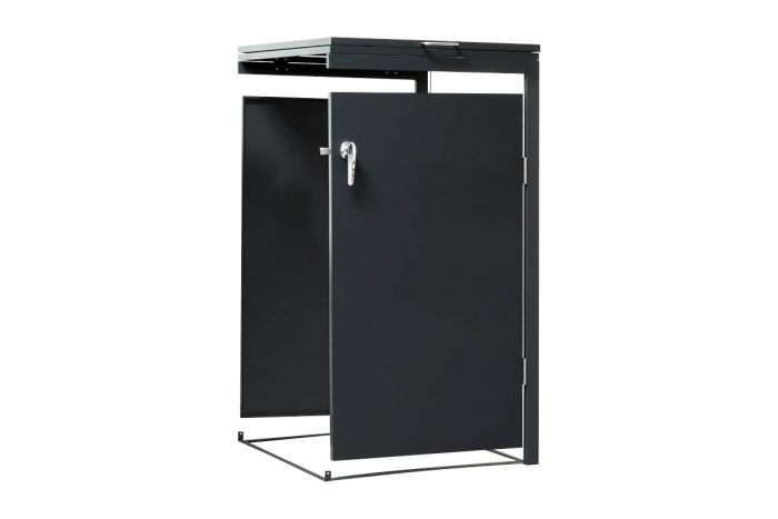 Mülltonnenbox Rosa 1-flügelig Erweiterung - Farbe: anthrazit, Breite: 64 cm, Höhe: 120 cm, Tiefe: 80 cm
