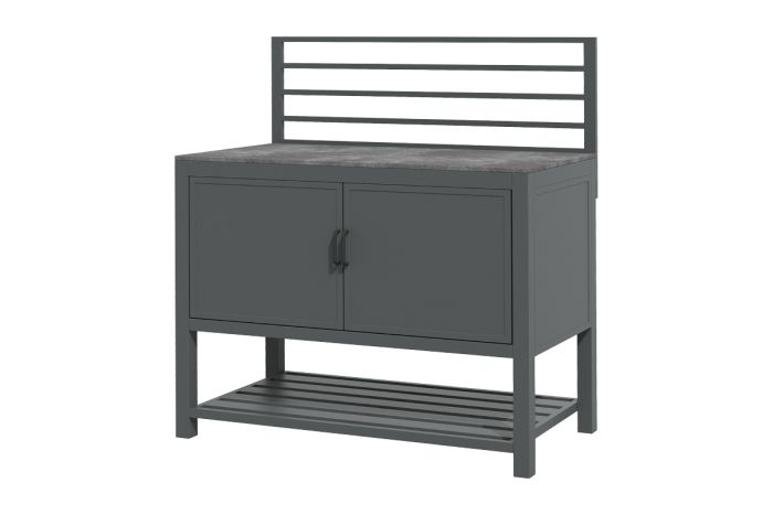 Outdoorküche aus Aluminium & Sinterstein Modul B Schrank - Breite: 1200 mm, Tiefe: 590 mm, Höhe: 1240 mm