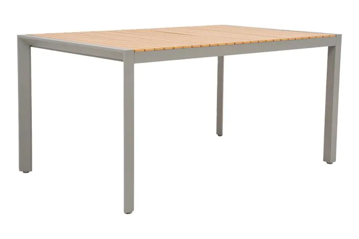 Esstisch Atlanta aus Aluminium - Aluminiumfarbe: graualuminium, Länge: 1480 mm, Breite: 900 mm, Höhe: 720 mm