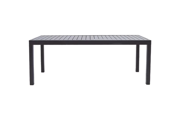 Esstisch Boston ausziehbar aus Aluminium - Farbe: anthrazit, Länge: 2000 / 2940 mm, Breite: 900 mm, Höhe: 750 mm