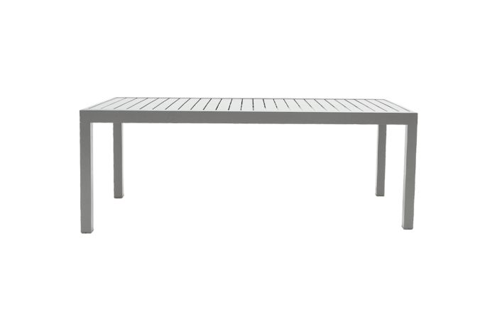 Esstisch Boston ausziehbar aus Aluminium - Farbe: graualuminium, Länge: 2000 / 2940 mm, Breite: 900 mm, Höhe: 750 mm