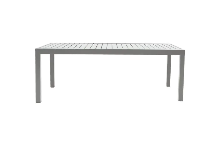 Esstisch Boston ausziehbar aus Aluminium - Farbe: graualuminium, Länge: 2000 / 2940 mm, Breite: 900 mm, Höhe: 750 mm