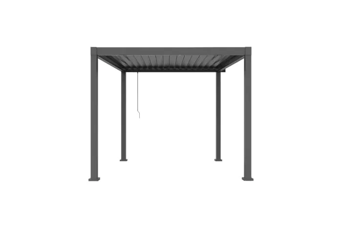 Pergola Dallas aus Stahl & Aluminium - Farbe: anthrazit, Länge: 3000 mm, Breite: 3000 mm, Höhe: 2500 mm