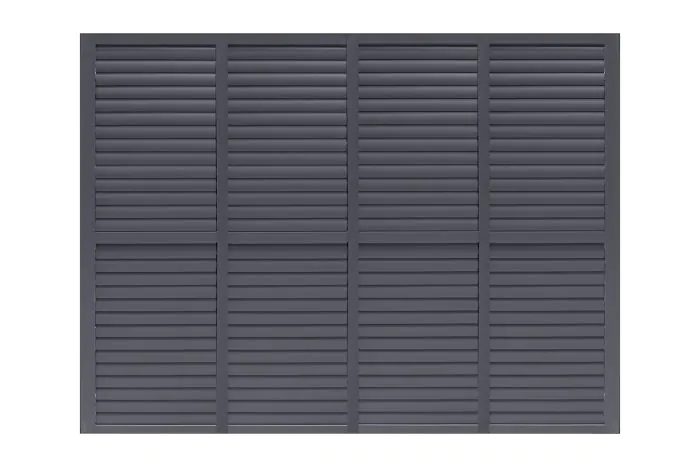 Schiebetür Seitenwand für Pergola Dallas - Farbe: anthrazit, Höhe: 2300 mm, Breite: 3635 mm, 3-teilig