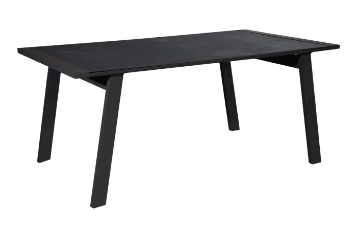 Esstisch mit Glas Lissabon aus Aluminium - Farbe: anthrazit, Maße: 1800 x 1000 x 760 mm