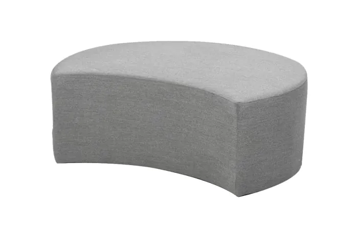 Outdoorsofa Lisboa Hocker rund - Farbe: mittelgrau, Breite x Tiefe x Höhe: ⌀ 800 mm