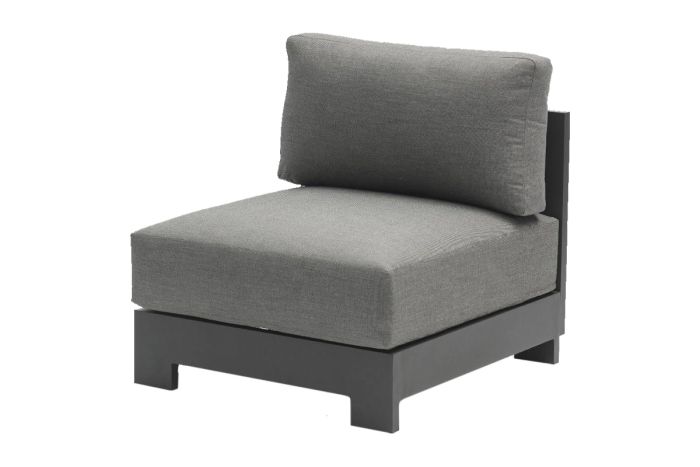 Loungesessel London aus Aluminium - Farbe: anthrazit, Maße: 770 x 840 x 670 mm