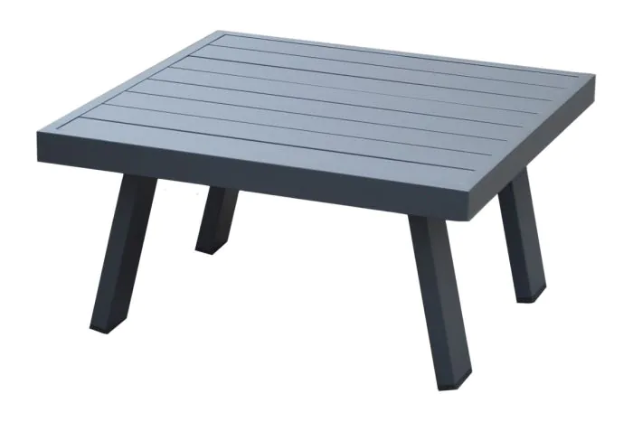 Kaffeetisch quadratisch Lissabon aus Aluminium - Farbe: anthrazit, Maße: 710  x 710 x 380 mm