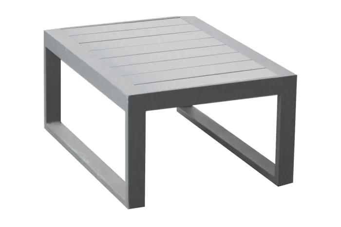 Beistelltisch Lissabon aus Aluminium - Farbe: graualuminium, Maße: 690  x 500 x 320 mm