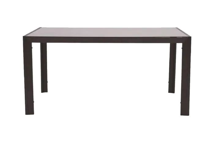 Gartentisch mit Glasplatte Miami aus Aluminium - Farbe: anthrazit, Länge: 1500 mm, Breite: 900 mm, Höhe: 720 mm