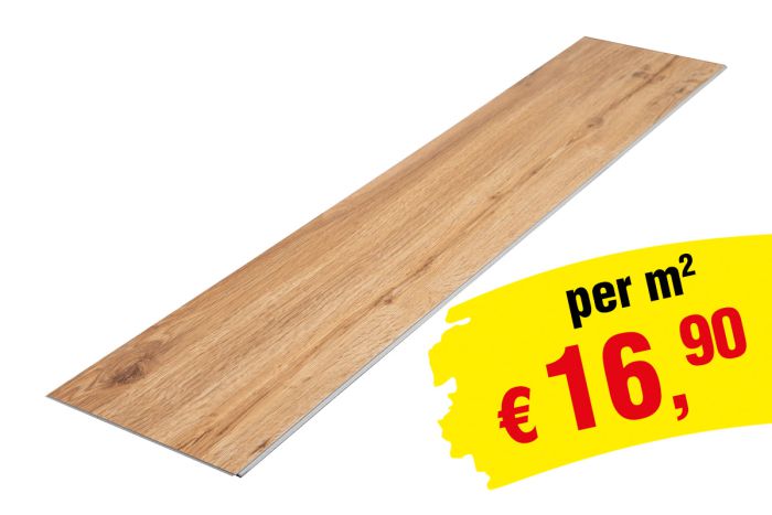 Vinylboden SPC Clicksystem 1220 x 229 x 6,5 mm (LxBxH) - Modell: MOZART Eiche Dekor