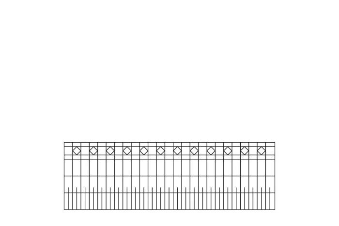 Schmuckzaun Madrid - Farbe: anthrazit, Höhe: 81 cm, Länge: 251 cm