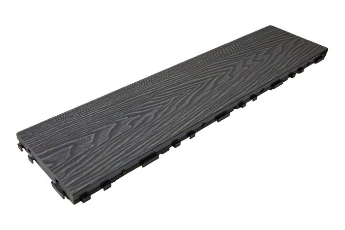 Terrassendielen Stecksystem WPC – Farbe: grau, Breite: 150 mm, Länge: 600 mm, Höhe: 22 mm