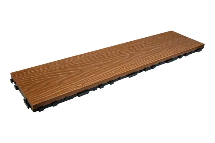 Terrassendielen Stecksystem WPC – Farbe: hellbraun, Breite: 150 mm, Länge: 600 mm, Höhe: 22 mm