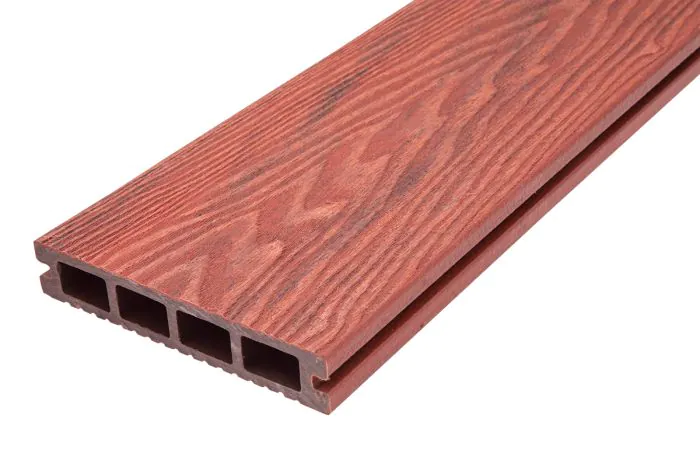 Terrassendielen WPC - Länge: 2900 mm, Querschnitt: 140 x 25 mm, Farbe: Holzoptik braun