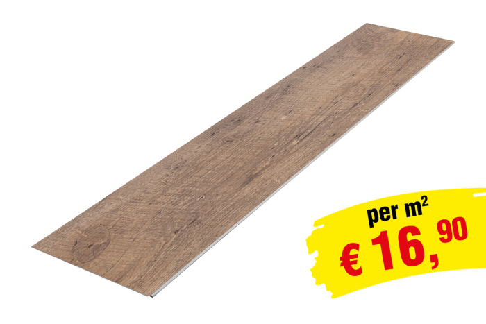 Vinylboden SPC Clicksystem 1220 x 229 x 6,5 mm (LxBxH) - Modell: VERDI Eiche Dekor