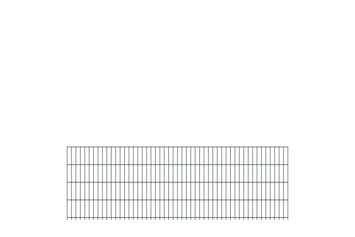 Doppelstabmattenzaun David 6/5/6 mm - Ausführung: anthrazit beschichtet, Höhe: 83 cm, Länge: 251 cm