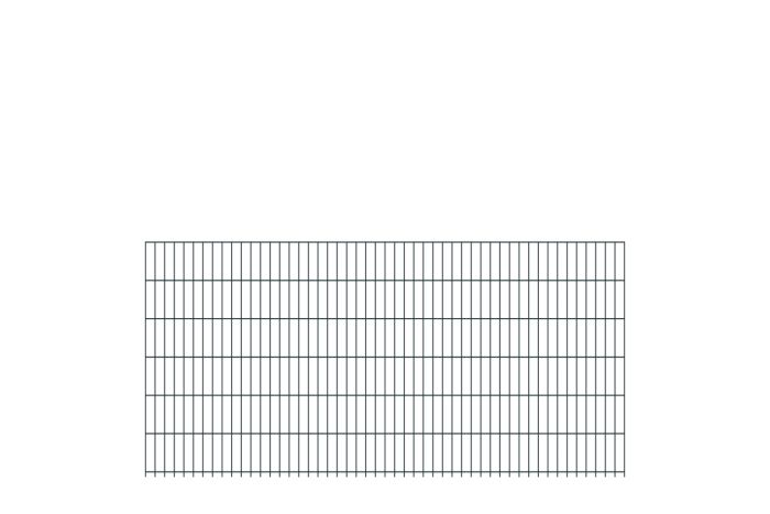 Doppelstabmattenzaun David 6/5/6 mm - Ausführung: anthrazit beschichtet, Höhe: 123 cm, Länge: 251 cm