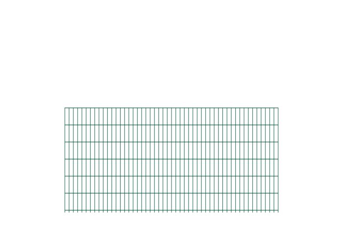 Doppelstabmattenzaun David 6/5/6 mm - Ausführung: grün beschichtet, Höhe: 123 cm, Länge: 251 cm