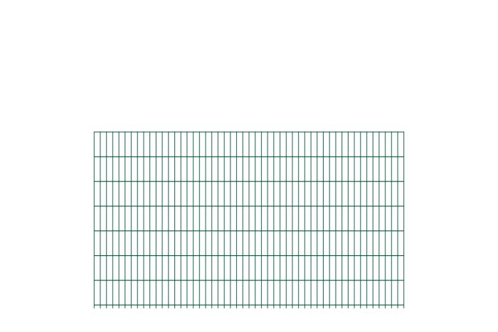 Doppelstabmattenzaun David 6/5/6 mm - Ausführung: grün beschichtet, Höhe: 143 cm, Länge: 251 cm