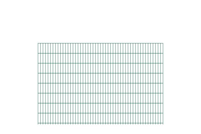 Doppelstabmattenzaun David 6/5/6 mm - Ausführung: grün beschichtet, Höhe: 163 cm, Länge: 251 cm