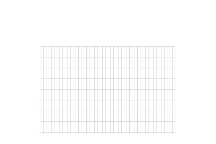 Doppelstabmattenzaun David 6/5/6 mm - Ausführung: verzinkt, Höhe: 163 cm, Länge: 251 cm