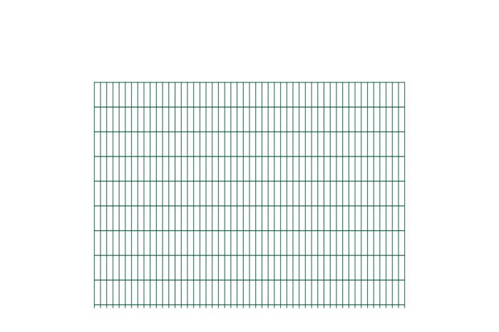 Doppelstabmattenzaun David 6/5/6 mm - Ausführung: grün beschichtet, Höhe: 183 cm, Länge: 251 cm