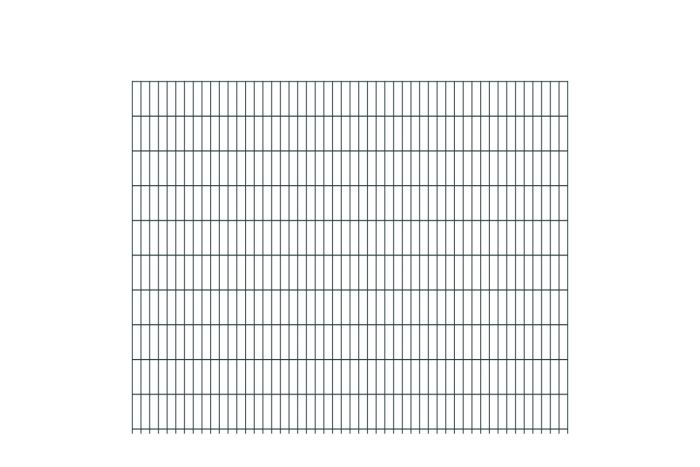 Doppelstabmattenzaun David 6/5/6 mm - Ausführung: anthrazit beschichtet, Höhe: 203 cm, Länge: 251 cm