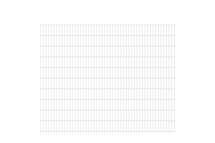 Doppelstabmattenzaun David 6/5/6 mm - Ausführung: verzinkt, Höhe: 203 cm, Länge: 251 cm